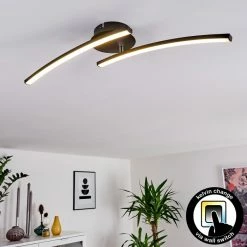 Hofstein Aringa Deckenleuchte LED Schwarz, 1-flammig