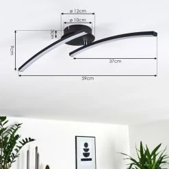 Hofstein Aringa Deckenleuchte LED Schwarz, 1-flammig -LED Leuchten Verkäufe aringa deckenleuchte h3393239 3