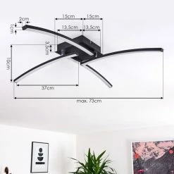 Hofstein Aringa Deckenleuchte LED Schwarz, 1-flammig 15 Hofstein Aringa Deckenleuchte LED Schwarz, 1-flammig -LED Leuchten Verkäufe aringa deckenleuchte h3393277 3