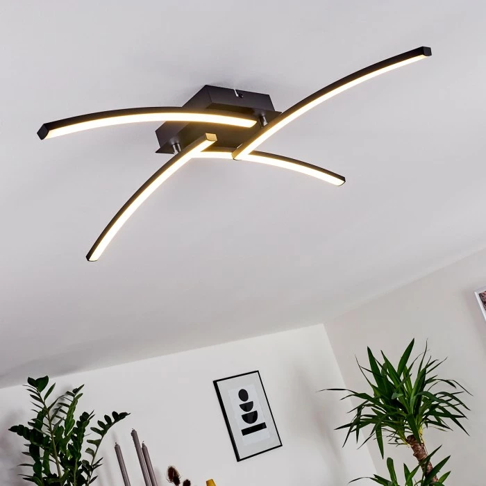 Hofstein Aringa Deckenleuchte LED Schwarz, 1-flammig 7 Hofstein Aringa Deckenleuchte LED Schwarz, 1-flammig – Bild 7