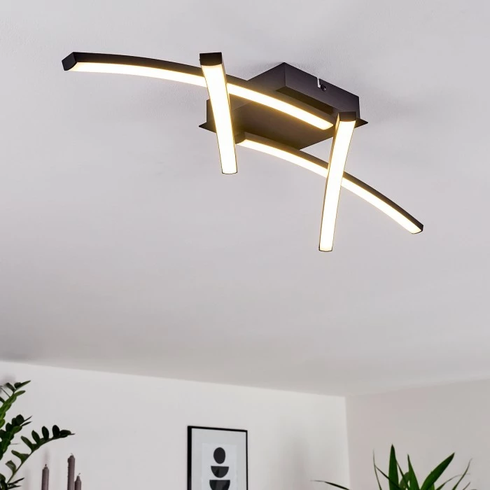 Hofstein Aringa Deckenleuchte LED Schwarz, 1-flammig 10 Hofstein Aringa Deckenleuchte LED Schwarz, 1-flammig – Bild 10