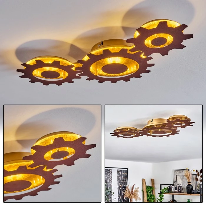 Hofstein Assanhas Deckenleuchte LED Rostfarben, Gold, 1-flammig 1 Hofstein Assanhas Deckenleuchte LED Rostfarben, Gold, 1-flammig