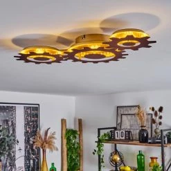 Hofstein Assanhas Deckenleuchte LED Rostfarben, Gold, 1-flammig 16 Hofstein Assanhas Deckenleuchte LED Rostfarben, Gold, 1-flammig -LED Leuchten Verkäufe assanhas deckenleuchte h3582381 6