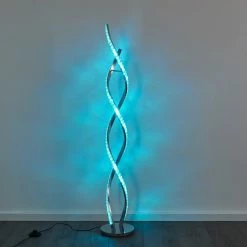 Hofstein Assuan Stehlampe LED Chrom, 1-flammig, Fernbedienung, Farbwechsler -LED Leuchten Verkäufe assuan stehlampe h3307137 12