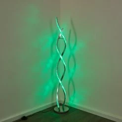 Hofstein Assuan Stehlampe LED Chrom, 1-flammig, Fernbedienung, Farbwechsler -LED Leuchten Verkäufe assuan stehlampe h3307137 19