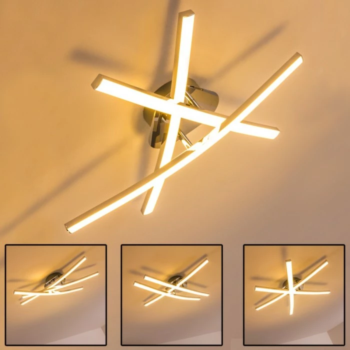 Hofstein Atome Deckenleuchte LED Chrom, 3-flammig 1 Hofstein Atome Deckenleuchte LED Chrom, 3-flammig