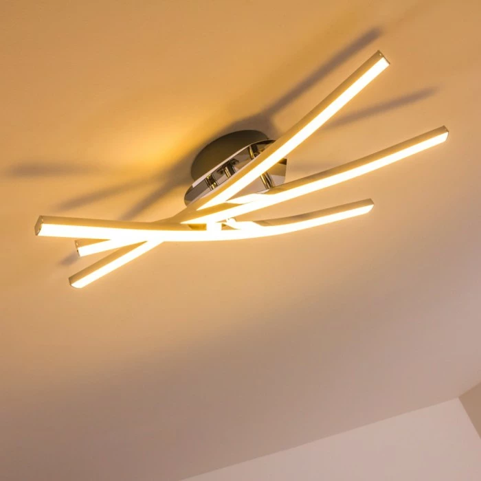 Hofstein Atome Deckenleuchte LED Chrom, 3-flammig 11 Hofstein Atome Deckenleuchte LED Chrom, 3-flammig – Bild 11