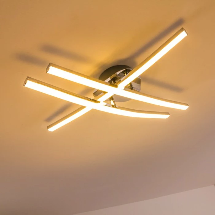 Hofstein Atome Deckenleuchte LED Chrom, 3-flammig 15 Hofstein Atome Deckenleuchte LED Chrom, 3-flammig – Bild 15