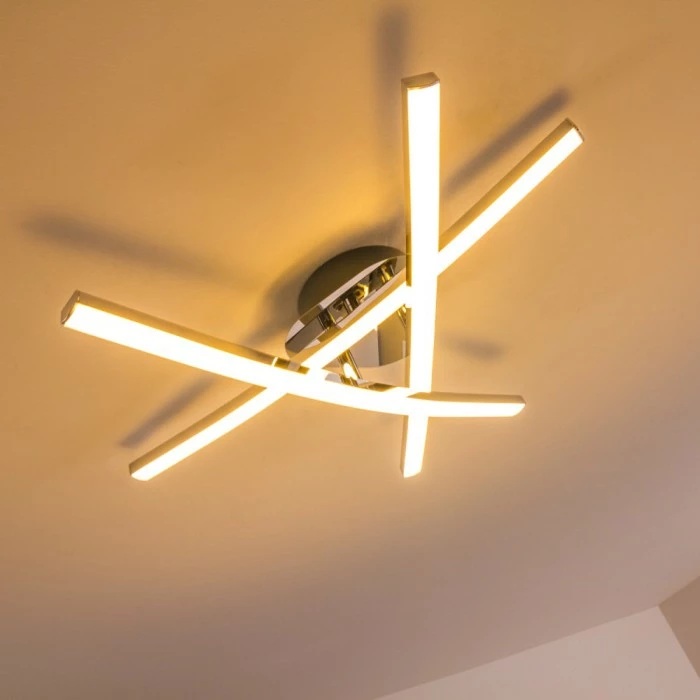 Hofstein Atome Deckenleuchte LED Chrom, 3-flammig 16 Hofstein Atome Deckenleuchte LED Chrom, 3-flammig – Bild 16