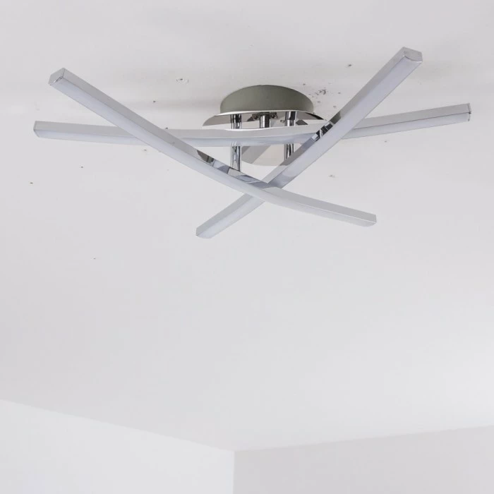 Hofstein Atome Deckenleuchte LED Chrom, 3-flammig 17 Hofstein Atome Deckenleuchte LED Chrom, 3-flammig – Bild 17