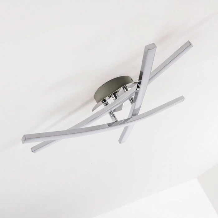 Hofstein Atome Deckenleuchte LED Chrom, 3-flammig 4 Hofstein Atome Deckenleuchte LED Chrom, 3-flammig – Bild 4