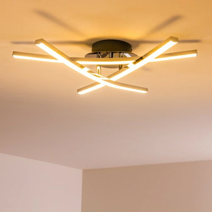 Hofstein Atome Deckenleuchte LED Chrom, 3-flammig 5 Hofstein Atome Deckenleuchte LED Chrom, 3-flammig – Bild 5