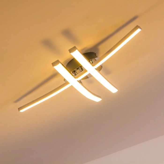 Hofstein Atome Deckenleuchte LED Chrom, 3-flammig 10 Hofstein Atome Deckenleuchte LED Chrom, 3-flammig – Bild 10