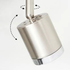 Hofstein Autilla Deckenleuchte LED Nickel-Matt, Weiß, 3-flammig -LED Leuchten Verkäufe autilla deckenleuchte h3590799 2