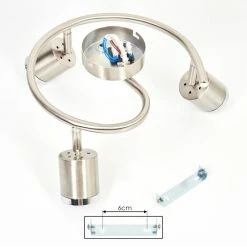 Hofstein Autilla Deckenleuchte LED Nickel-Matt, Weiß, 3-flammig -LED Leuchten Verkäufe autilla deckenleuchte h3590799 4