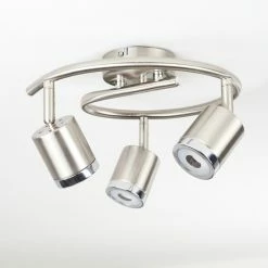 Hofstein Autilla Deckenleuchte LED Nickel-Matt, Weiß, 3-flammig -LED Leuchten Verkäufe autilla deckenleuchte h3590799 7