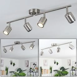 Hofstein Autilla Deckenleuchte LED Nickel-Matt, 4-flammig