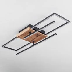 Hofstein Avelal Deckenleuche LED Schwarz, Holz hell, Holzoptik, 1-flammig -LED Leuchten Verkäufe avelal deckenleuche h3584743 7