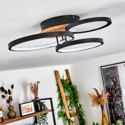 Hofstein Avelal Deckenleuchte LED Schwarz, Naturfarben, 1-flammig -LED Leuchten Verkäufe avelal deckenleuchte h3460320 4