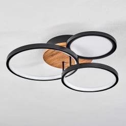 Hofstein Avelal Deckenleuchte LED Schwarz, Naturfarben, 1-flammig -LED Leuchten Verkäufe avelal deckenleuchte h3460320 7