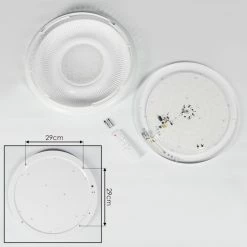 Hofstein Avoriaz Deckenleuchte LED Weiß, Transparent, Klar, 1-flammig, Fernbedienung -LED Leuchten Verkäufe avoriaz deckenleuchte h3391426 4
