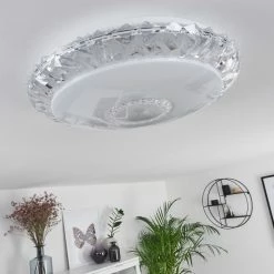 Hofstein Avoriaz Deckenleuchte LED Weiß, Transparent, Klar, 1-flammig, Fernbedienung -LED Leuchten Verkäufe avoriaz deckenleuchte h3391433 11