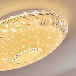 Hofstein Avoriaz Deckenleuchte LED Weiß, Transparent, Klar, 1-flammig, Fernbedienung -LED Leuchten Verkäufe avoriaz deckenleuchte h3391433 5