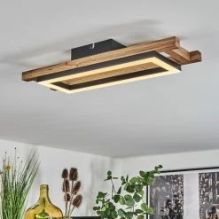 Hofstein Ayajasco Deckenleuchte LED Schwarz, Naturfarben, 1-flammig -LED Leuchten Verkäufe ayajasco deckenleuchte h3562093 5