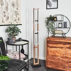 Hofstein Ayajasco Stehleuchte LED Schwarz, Holzoptik, Naturfarben, 1-flammig -LED Leuchten Verkäufe ayajasco stehleuchte h3571620 9