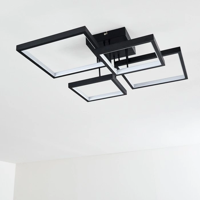 Hofstein Bacolod Deckenleuchte LED Schwarz, 1-flammig 8 Hofstein Bacolod Deckenleuchte LED Schwarz, 1-flammig – Bild 8