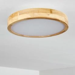 Hofstein Bagaha Deckenleuchte LED Holz hell, 1-flammig, Fernbedienung -LED Leuchten Verkäufe bagaha deckenleuchte h3313121 5