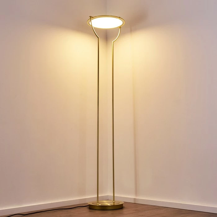 Hofstein Baise Deckenfluter LED Messing, 1-flammig 15 Hofstein Baise Deckenfluter LED Messing, 1-flammig – Bild 15