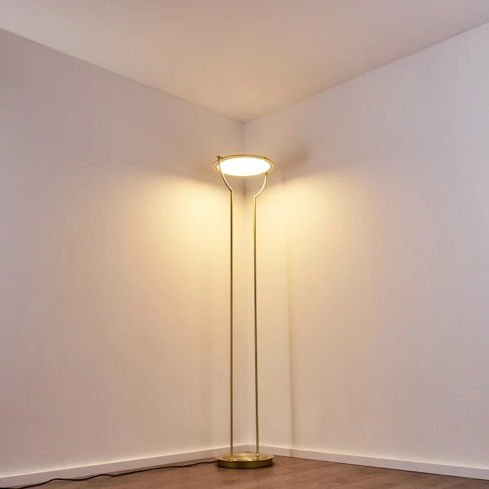 Hofstein Baise Deckenfluter LED Messing, 1-flammig 9 Hofstein Baise Deckenfluter LED Messing, 1-flammig – Bild 9