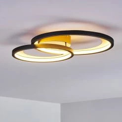 Hofstein Baiyin Deckenleuchte LED Schwarz-Gold, 1-flammig -LED Leuchten Verkäufe baiyin deckenleuchte h3323571 11