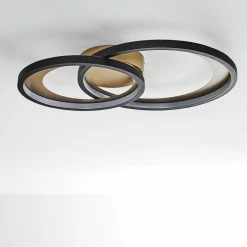 Hofstein Baiyin Deckenleuchte LED Schwarz-Gold, 1-flammig -LED Leuchten Verkäufe baiyin deckenleuchte h3323571 14