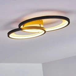 Hofstein Baiyin Deckenleuchte LED Schwarz-Gold, 1-flammig -LED Leuchten Verkäufe baiyin deckenleuchte h3323571 15
