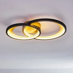 Hofstein Baiyin Deckenleuchte LED Schwarz-Gold, 1-flammig -LED Leuchten Verkäufe baiyin deckenleuchte h3323571 6