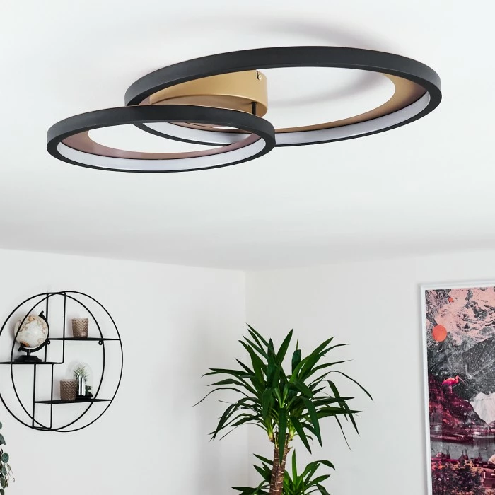 Hofstein Baiyin Deckenleuchte LED Gold, 1-flammig 11 Hofstein Baiyin Deckenleuchte LED Gold, 1-flammig – Bild 11