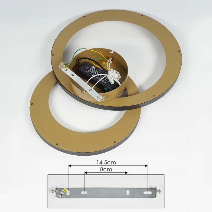 Hofstein Baiyin Deckenleuchte LED Gold, 1-flammig 5 Hofstein Baiyin Deckenleuchte LED Gold, 1-flammig – Bild 5