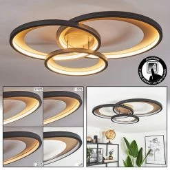 Hofstein Baiyin Deckenleuchte LED Gold, 1-flammig