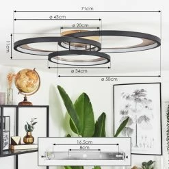 Hofstein Baiyin Deckenleuchte LED Gold, 1-flammig -LED Leuchten Verkäufe baiyin deckenleuchte h3582121 3