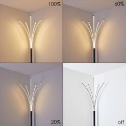 Hofstein Bakersfield Stehleuchte LED Schwarz, Weiß, 1-flammig -LED Leuchten Verkäufe bakersfield stehleuchte h3314050 6