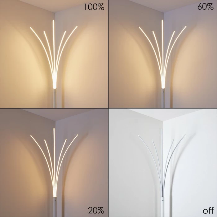 Hofstein Bakersfield Stehleuchte LED Weiß, 1-flammig 7 Hofstein Bakersfield Stehleuchte LED Weiß, 1-flammig – Bild 7