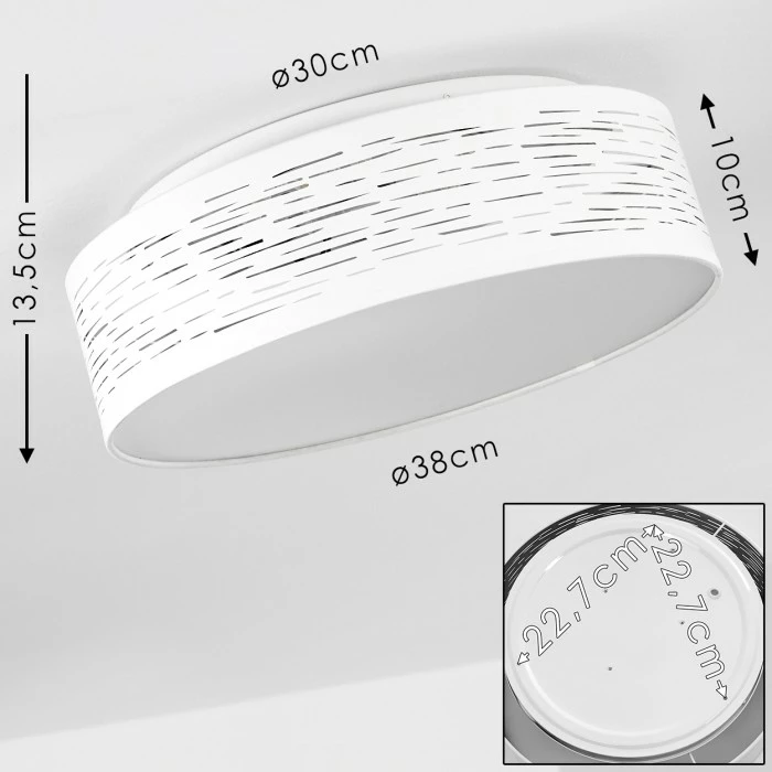 Hofstein Bandol Deckenleuchte LED Weiß, 1-flammig 2 Hofstein Bandol Deckenleuchte LED Weiß, 1-flammig – Bild 2