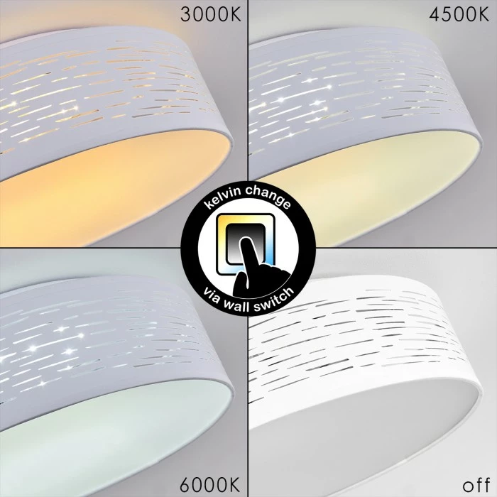 Hofstein Bandol Deckenleuchte LED Weiß, 1-flammig 5 Hofstein Bandol Deckenleuchte LED Weiß, 1-flammig – Bild 5
