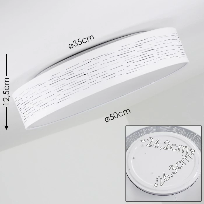 Hofstein Bandol Deckenleuchte LED Weiß, 1-flammig 2 Hofstein Bandol Deckenleuchte LED Weiß, 1-flammig – Bild 2