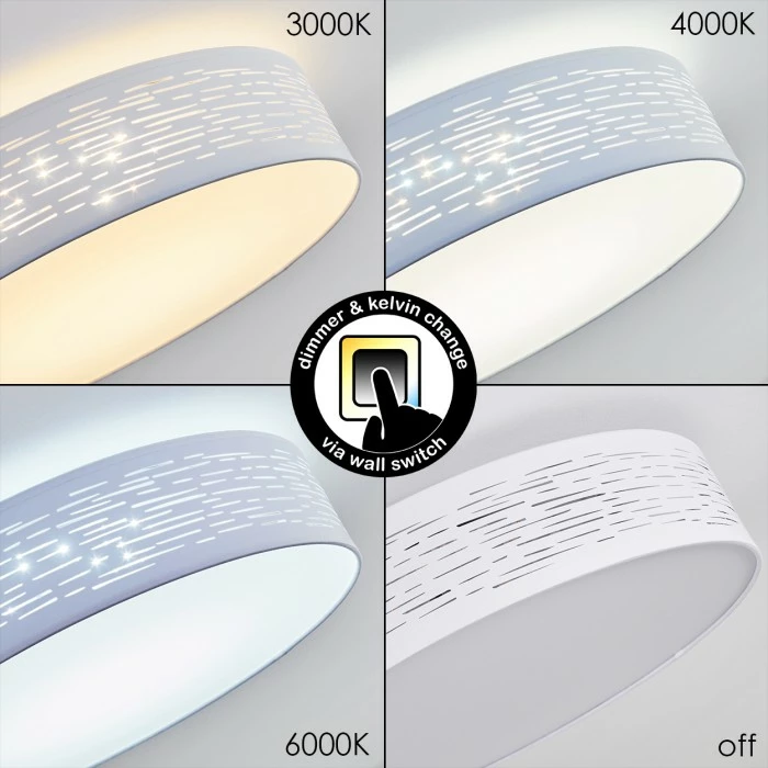 Hofstein Bandol Deckenleuchte LED Weiß, 1-flammig 5 Hofstein Bandol Deckenleuchte LED Weiß, 1-flammig – Bild 5