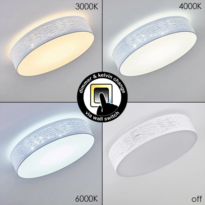 Hofstein Bandol Deckenleuchte LED Weiß, 1-flammig 8 Hofstein Bandol Deckenleuchte LED Weiß, 1-flammig – Bild 8