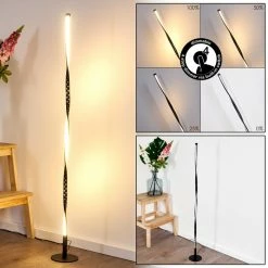 Hofstein Baotou Stehleuchte LED Schwarz, 1-flammig