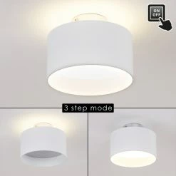 Hofstein Baraboo Deckenleuchte LED Nickel-Matt, 2-flammig -LED Leuchten Verkäufe baraboo deckenleuchte h3306970 4